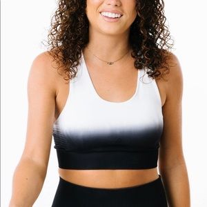 Zyia active black and white performance bra